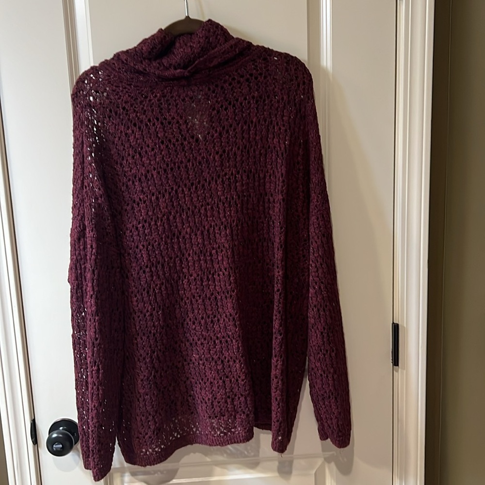 3x Inc  Maroon Cowl Neck Sweater  compliments waiting - Picture 6 of 6